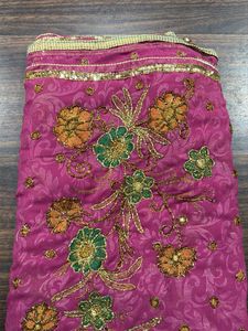 Beautiful Pink Embroidered Saree