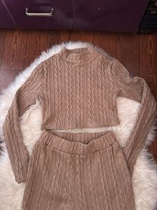 Cozy Knit Crop Top &amp; legging Set