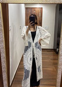 Mesh Lace Detail Cape