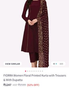Beautiful FIORRA Brand New Kurta Set With Duppata