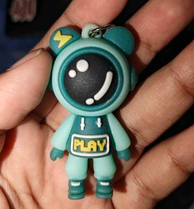 Cute Panda &amp; Astronaut Keychain Set