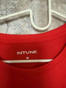 red casual top