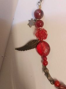 handmade Gothic Skull Crescent Moon Necklace