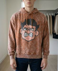 Graphic Print Pullover Hoodie