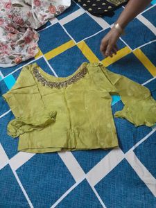 Designer Embroidered Blouse With Skirt And Dupatta