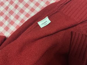 Chic Red Knit Sweater with Bow Detail