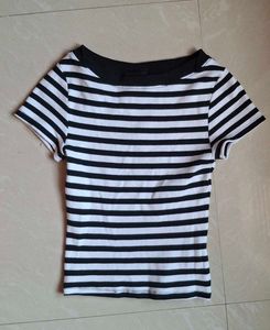 Classic Striped Boat Neck T-Shirt