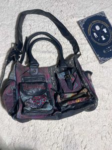 Y2K Boho Chic Embroidered Satchel