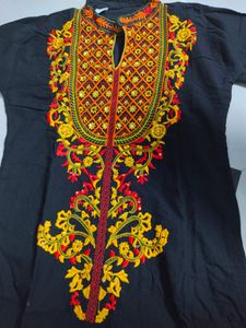 Beautiful Aline Embroidery Cotton Kurta