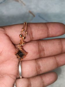 Black Pendant With Chain