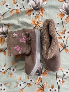 Girls' Fur Lined Winter Boots