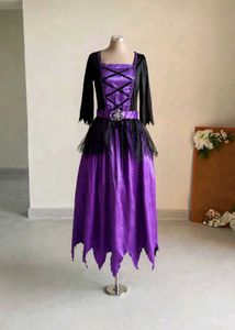 Purple-Black Witch Queen Gown 🖤💜👑