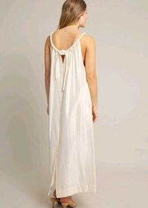 Elegant Cream Maxi Dress
