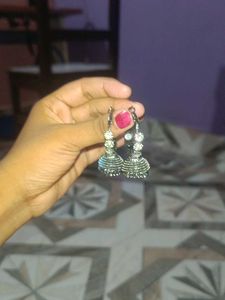 Oxidized Jhumka Earrings