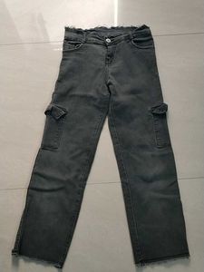 black Cargo Jeans