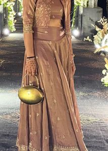 Embellished Brocade Blouse and skirt