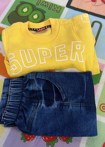Yellow Sweatshirt with jeans