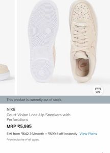 Nike Court Vision Sneakers with Perforations