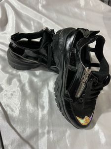 Chunky Black Sneakers