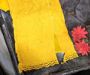 🌼 Bright Yellow Stylish Kurti pant  🌼