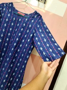 Stylish Blue Printed Kurta