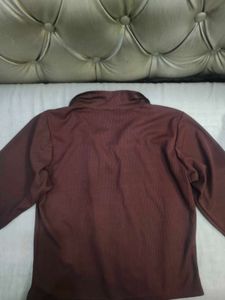 Comfortable Maroon Long Sleeve Top