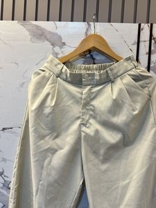 Stylish Beige Wide Leg Trousers, High waist- 30