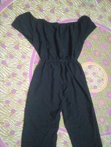 Chic Off-Shoulder Black Jumpsuit