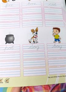 Kids colouring and cursive practice  combo of 3