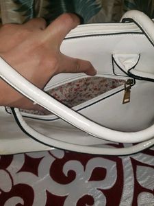 White Tote Bag with Strap