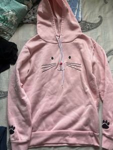 Cute Pink Cat Hoodie