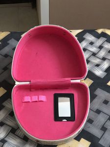 Pink Makeup Train Case with Mirror