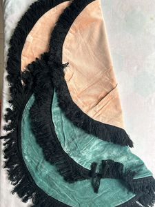 D45 Peach Or Sea Green Velvet Cushion Cover - 1 Pc
