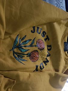 Just Dandy Mustard Floral Sweatshirt