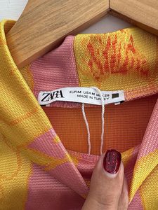 Pink &amp; Yellow Floral Crop Top