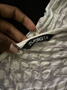ZUDIO y2k purple v-neck crop top