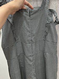 Cute Gingham Ruffle Jumpsuit