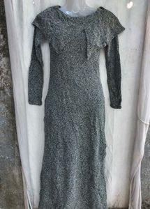 172510. Grey Knit Maxi Dress