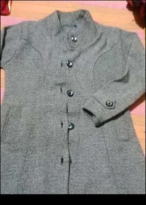 Grey Button-Up Winter Coat