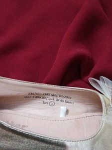 Sparkling Gold Ballerinas with Bows