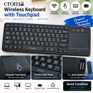 Croma Wireless Keyboard with Touchpad