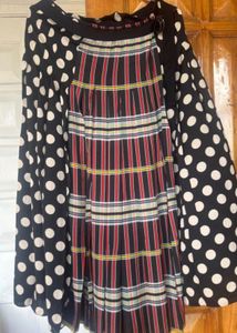 Zara pleated wrap skirt