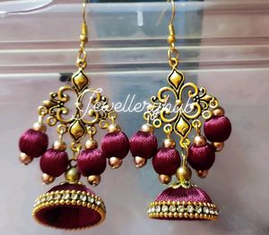 Beautiful Metal Thread Handmade Earing