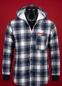 Nike Supreme Men's Plaid Hooded Flannel Jacket
