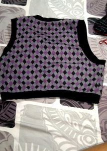 Korean Argyle V-Neck Sweater Vest
