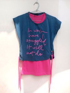 Tee with camisole tank top (UNUSED)