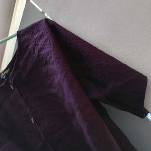 Elegant Purple Button-Up Blouse