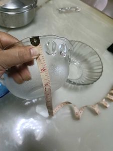 Clear Glass Apple Bowl set of 2 pc