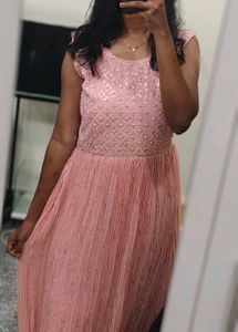 Pink Sequin Embellished Gown