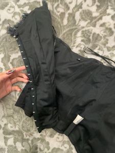 Elegant Black Beaded Corset Top RARE Y2K